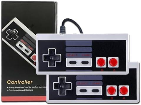 acisan 2-Packs Wired Classic Mini Controller Compatible with NES Classic Mini and SNES Classic Edition (2016/2018), 9.8FT Cable for an Immersive Gaming Experience