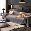 100% Waterproof Sofa Covers for Pets Washable Couch Covers Dogs Cats Sofa SlipCover for 3-4 Cushion Couches Sectional Couches Furniture Protector Covers for Living Room (91" x 134", Dark Gray) (Grey)