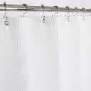 Barossa Design Cotton Blend Shower Curtain Honeycomb Waffle Weave, Soft & Hotel Spa, Washable, White, 72 x 72 inch