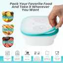 2 x Magnetic Foldable Food Storage Containers Set, Kitchen Stacking Reusable Collapsible Silicone Airtight Storage Container, BPA Free & Leak Proof, for Freezer Dishwasher Microwave Safe