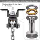 BeneLabel Hanging Kits Hammock Chair Hardware, Heavy Duty Swing Hanger with Chain for Indoor Outdoor Playground Hanging Hammock Chair Punching Bags, 2 Screws, 600 LB Capacity, 47"/4ft, 360 Rotation