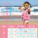 Pottwal Swim Vest for Kids - Swim Jacket - Made of Neoprene & EPE - with Adjustable Crotch Strap, Small