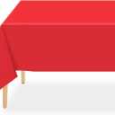 Fitable 8 Pack Round Tablecloths: Stain Resistant Wrinkle Free Circle Table Clothes, Washable Reusable Polyester Table Covers for Wedding Party Birthday Banquet Reception(Red, 120 Inch)