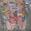 Happy Easter Wreaths for Front Door Easter Eggs Wooden Hanging Sign Cute Bunny Door Hanger Sign Spring Flower Rustic Pink Decorations for Home Front Porch Yard Window Wall Farmhouse 11.8x7.9 Inch