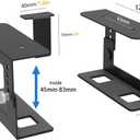 Under Desk Mini PC Mount Bracket 5-Level Height Adjustable (1.8" to 3.3"), Width-Adjustable Metal CPU Holder for Mac mini M4/Small PCs ,Includes Screws & Positioning Template for Easy Installation