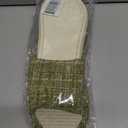 Womens Slippers, Linen Flax House Slippers for Women Men Unisex, Cute Soft Open Toe Summer Bedroom Slides House Shoes Indoor Outdoor Shower Drys fast (5-6, Matcha)