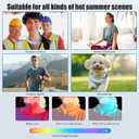 2PCSMixed Sizes Neck Cooling Tubes with Snap Button | Reusable Ice Wraps + Insulated Bag | Freeze Below 64F Activate Cold Neck Rings for Outdoor Work, Sports & Heat Relief. (Black M+L)