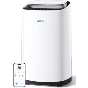 Dehumidifier for Basement 6,000 Sq Ft, 120 Pints Max. Smart Compressor,Intelligent Humidistat, Smart App-Controlled with Darin Hose And App Control for Basement, Bathroom,Living room,Bedroom,Home (Off-White)
