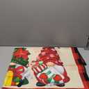 Ileading Christmas Door Mat 32"x48", Christmas Doormat Indoor Outdoor, Washable Non Slip Welcome Mats for Entrance, Buffalo Plaid Front Door Mats, Low Profile Floor Carpet for Xmas Holiday Decor (Gnomes/Beige)