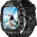 Goton IP68 Waterproof Rugged Band for Apple Watch 46mm/45mm/44mm with Case build-in Screen Protector – Heavy Duty Sport Strap Compatible with iWatch Series 11/10/9/8/7/6/5/4/SE