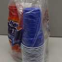 Hefty Party On Disposable Plastic Party Cups, 76 Count, 16 Oz Cups in Assorted Patriotic Colors and 18 Oz Clear Cups with Festive Firework Print for Fourth of July Celebrations and Summer Entertaining