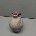 LUKA Ceramic Rustic Farmhouse Vase,8.25 inch Terracotta Vase with Handle,Neutral Clay Pot Vases Decorative Vase for Living Room,Table,Shelf Decor(Brown,M)