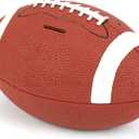 H&W Football Piggy Bank (Small Size) for Boys, Shatterproof Rugby Sports Themed Coin Bank, Super Bowl Gift for Kids