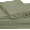 Clara Clark Grand 1200 Collection Solid Bed Sheet Set, Twin, Sage Green