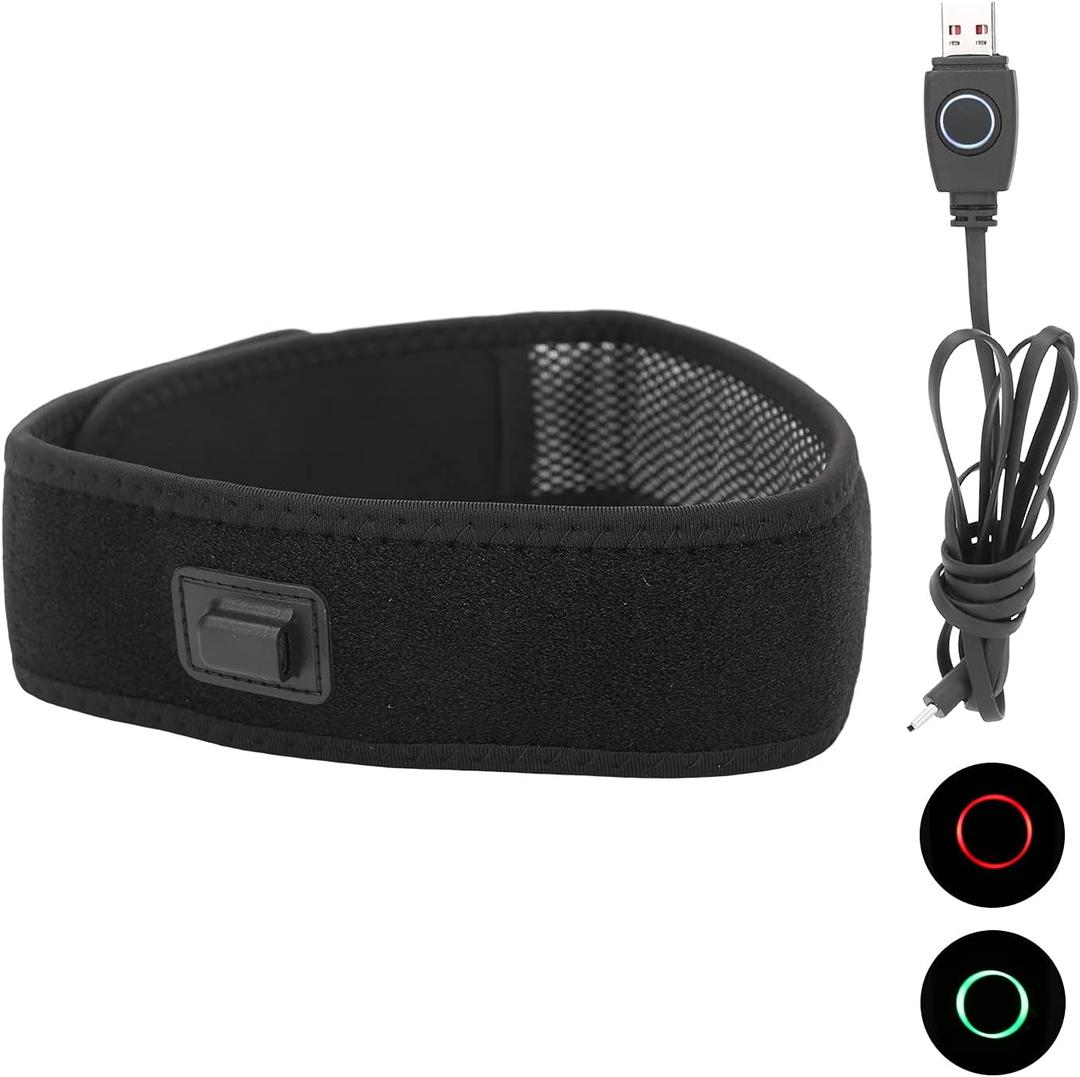 Heated Head Wrap, 5V Electric USB Heating Pad for Neck and Head, 3 Gears Temperature Adjustment Heated Headband for Relieving Migraine, Tension Headache, Headache