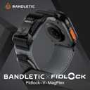 Bandletic Compatible with Apple Watch Band Men, Wide Stretchy Nylon Sport Loop with Magnetic Fidlock V-Buckle for iWatch 49mm(Ultra 3/2/1),46mm(11/10),45mm(9/8/7),44mm(SE3/SE2/SE/6/5/4),42mm(3/2/1)