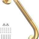 20 Inch Anti Slip Shower Grab Gold, Munzong Bathroom Grab Bar, Knurled Bathroom Balance Bar,Safety Hand Rail Support Handicap Elderly Injury Senior Assist Bath Handle