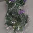 Artificial Flowers for Outdoors 2 Pack UV Resistant Petunias with Real Touch Plastic Leaves, Faux Flowers for Outdoor Planters, Silk Flowers for Outside Garden Porch Window Patio Home Decor, Purple