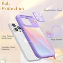 for iPhone 12 Pro Max Case with Slide Camera Cover, Butterflies Cases for iPhone 12 Promax with Ring Holder, Butterfly Stylish Aesthetic Designer Slim Protective Cover for 12 Pro Max