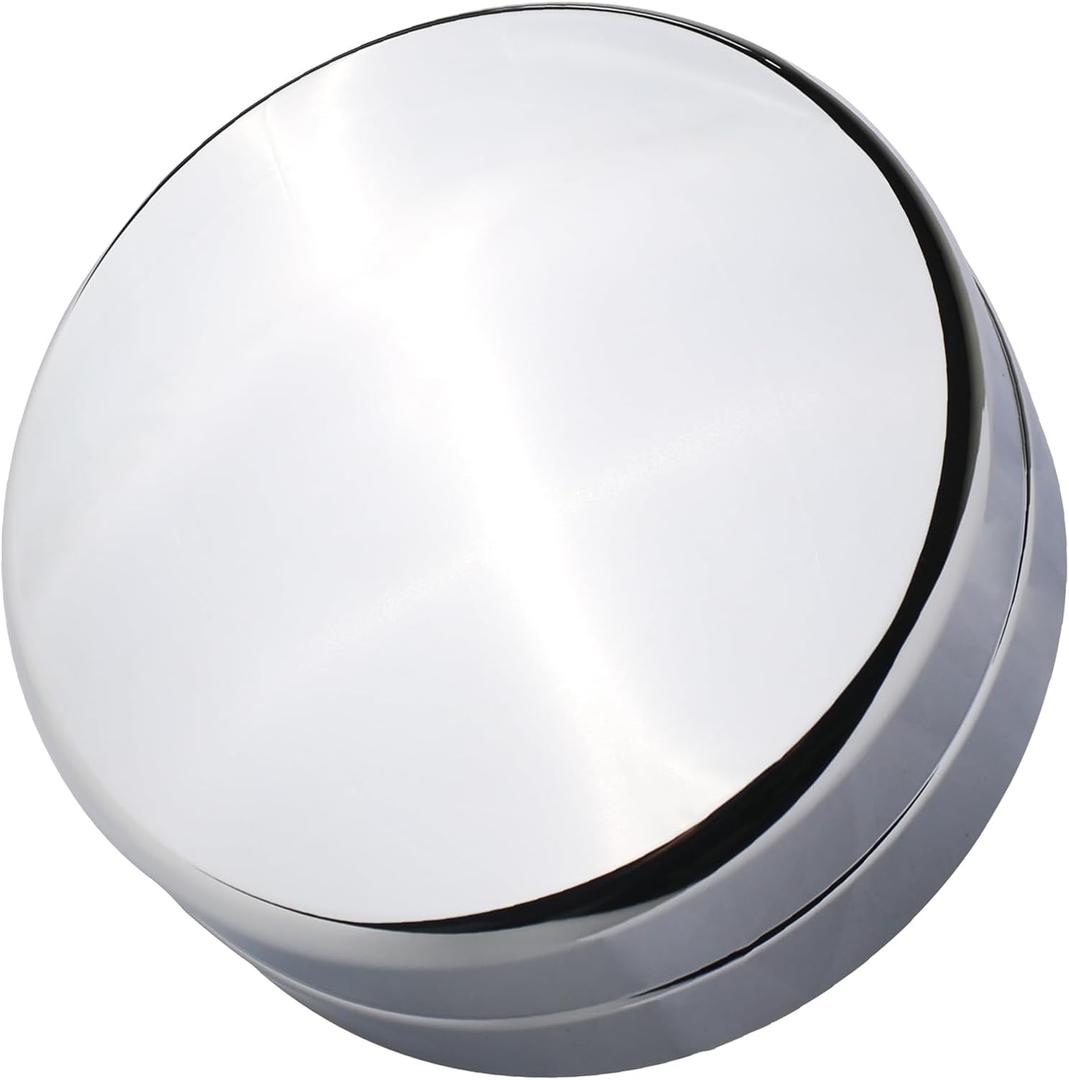 Rear Dually Wheel Center Cap Chrome | Compatible with 2003-2017 Dodge Ram 3500 Pickup Accessories | 1-ton 17" Dual Steel Wheels Cover