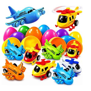 stargo 16 Pack Colorful Prefilled Easter Eggs bulk with toys  mini Aircraft, pullback Helicopters & Airplanes. Plastic Easter Eggs Filled, Basket Fillers Egg Hunts, Party Favors, Boys Goodie Bags