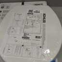 KOHLER 20111-0 Brevia, Slow Close Toilet Seat, Round Toilet Seat, Grip-Tight Bumpers Quick-Attach Hardware, White