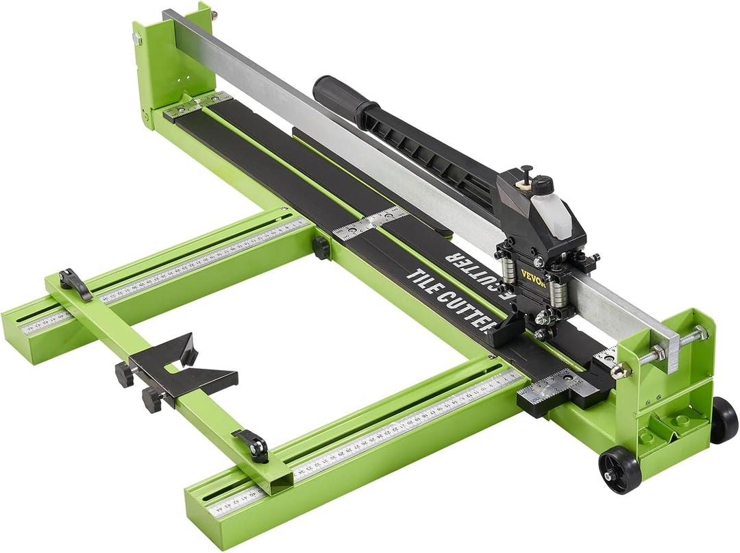 VEVOR Tile Cutter 32 Inch Manual Tile Cutter 1.4 Inch Tile Cutting Machine Ceramic Porcelain Tile Cutter w/Laser Guide All-Steel Frame and Bonus Spare Cutter Wheels Tile Cutter Hand Tool