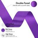 5 x MEEDEE Purple Ribbon 1 Inch Purple Satin Ribbon Lux Double Faced Satin Ribbons by 50 Yards Polyester Wrapping Ribbons for Crafts, Weddings, Flower Bouquet, Holiday Decorating