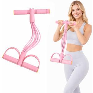 8-Tube Pedal Resistance Band with Handles, Multifunctional Pedal Resistance Band Made of Natural Rubber, Fashion Puller Exercise Equipment for Full Body Strength, Toning & Stretching