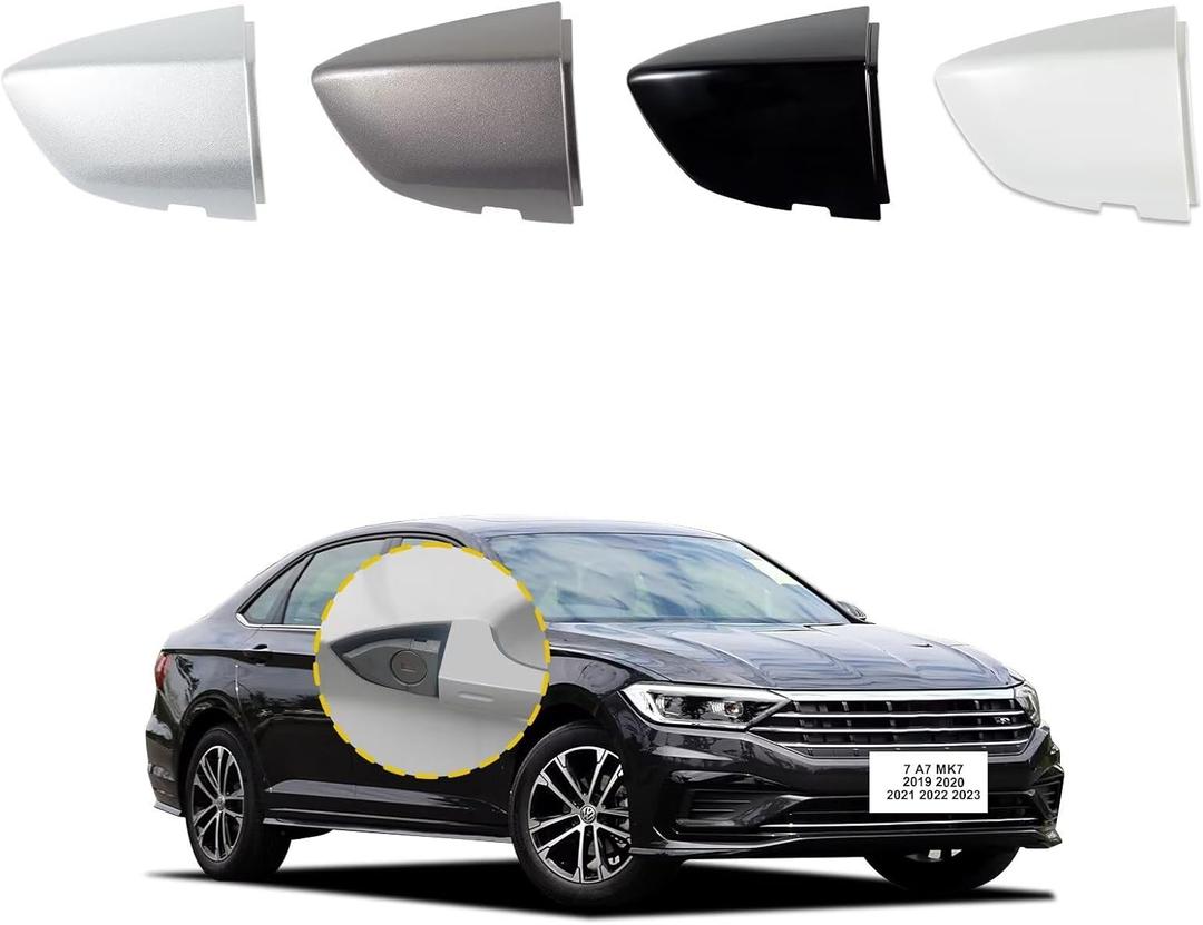 Car Exterior Door Handle Cap Compatible with VW Jetta 7 A7 mk7 2019 2020 2021 2022 2023 17A837879 17A837880 Door Handle Cover Accessories Lock Cap Pure White Without Electroplating (Right passenger side)