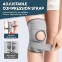 JOMVD Knee Brace for Knee Pain Relief, Adjustable Knee Support with Side Stabilizers for Meniscus Tear, Arthritis, ACL, PCL, MCL, Joint Pain Recovery, Women & Men,Large