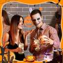 12 Packs Halloween Glass Cups 16oz Halloween Boo Baskets Stuffers Ghost Glass Cups with Lids Straws Glow in the Dark Iced Coffee Cup Gifts for Women Adults Teens Girls Party Decor (Ghost)