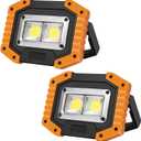 OTYTY LED Work Light Rechargeable, 30W 1500LM Battery Powered Portable Flood Lights with Magnetic Base, 4200mAh Battery for Camping Outdoor Car Repairs Job Site Lighting, 2 Pack