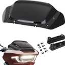 10" Wave Windshield Windscreen Kit, Motorcycle Wind Spliter for Harley Davidson CVO FLHXSE 2023-2024, Wind Shield Compatible with Harley Street Glide FLHX 2024-up FLHXU 2025-up (Black, 10")