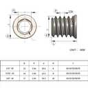 Threaded Inserts for Wood, Screw in Nut Fastener Connector, Steel Hex Drive Nut Inserts for Home Office Furniture (Silver, 1/4"-20 x25mm-100pcs)