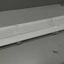 Cordless Faux Wood Blinds 34" W x 36" H, 2 Inch Slat Horizontal Windows Blinds with Crown Valance, Room Darkening Blinds, White Blinds for Home Interiors.