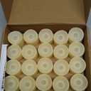 Homemory 50Pack Flameless LED Votive Candles, 200+Hour Lasting Electric Fake Candles, Battery Operated Tealights in Warm White for Wedding, Proposal Anniversary, Romantic Decor (Ivory Base)