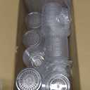 18PCS Plastic Hobnail Drinking Glasses - 14 Oz Clear Vintage Glasses Mixed Drinkware Sets - Disposable Beaded Cups for Beer, Whiskey, Juice, Cocktail, Wine, Party (3.93 inch*3.14 inch)