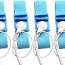 Adjustable Estim Wrist Strap Components 4pcs Blue Stim Loops 4pcs White Wires