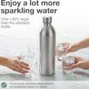 Stainless Steel Carbonating Bottle 43 oz | Compatible with Aarke Carbonator 3 (Not Pro) and SMEG Soda Makers | No Expiration | Plastic-Free | Dishwasher Safe | Replacement Bottle | 2x Steel
