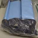 CACSPS Foldable Dog Pool, 47" x 12" Kiddie Pool with Hard Plastic, Non-Slip Dog Bath Tub for Outdoor Backyard, Collapsible Dog Swimming Pool for Kids Dogs Pets (Blue)