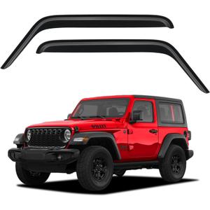Window Visors Rain Guards for 2007-2018 Jeep Wrangler JK 2-Door