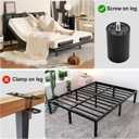 12 Inch Bed Legs Replacement for Adjustable Bed Frame Base, Felt Bottom Protect Hardwood Floor, 4 Kinds Thread Contained, Set of 4