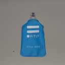 FITLY Soft Flask - Shrink As You Drink Soft Water Bottle for Hydration Pack - Folding Water Bottle Ideal for Running, Hiking, Cycling, Climbing & Rigorous Activity (13.5 Ounces, Blue)