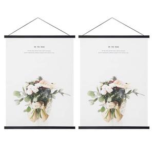 Miaowater 2 Pack Poster Frame,28x28 28x32 28x36 28x40 Magnetic Light Wood Wooden Frames Hanger for Photo Picture Art Canvas Print Artwork Wall Hanging Teak Wood 28''