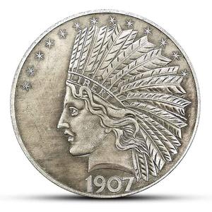 YukaBa MarshLing Antique Liberty Indian Head Ten-Dollars Coin - Great American Commemorative Old Coins- Uncirculated Morgan Dollars-Discover History of US Coins Perfect Quality