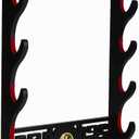 Sword Holder Katana Wall Mount - 4-Tier Tai Chi icon Velvet Padded Katana Holder Samurai Sword Display Rack Wand Lightsabe Wakizashi Sword Stand Display Hanger