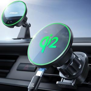 JOYROOM for Qi2 MagSafe Car Mount Charger, Qi2-Certified MagSafe Car Charger for Air Vent/Dashboard, Magnetic Wireless Car Holder Fit for iPhone 16 Pro Max Plus 15 14 13 12