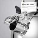 2 Qt Whistling Tea Kettle, Stainless Steel Stovetop Kettle, Silver, 2 Quarts