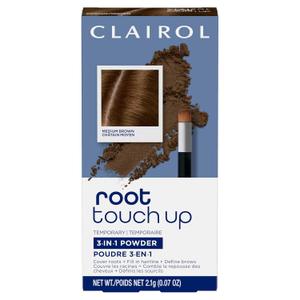Clairol Root Touch-Up Temporary Concealing Powder, Medium Brown Hair Color,  (0.07 Ounce (Pack of 1))